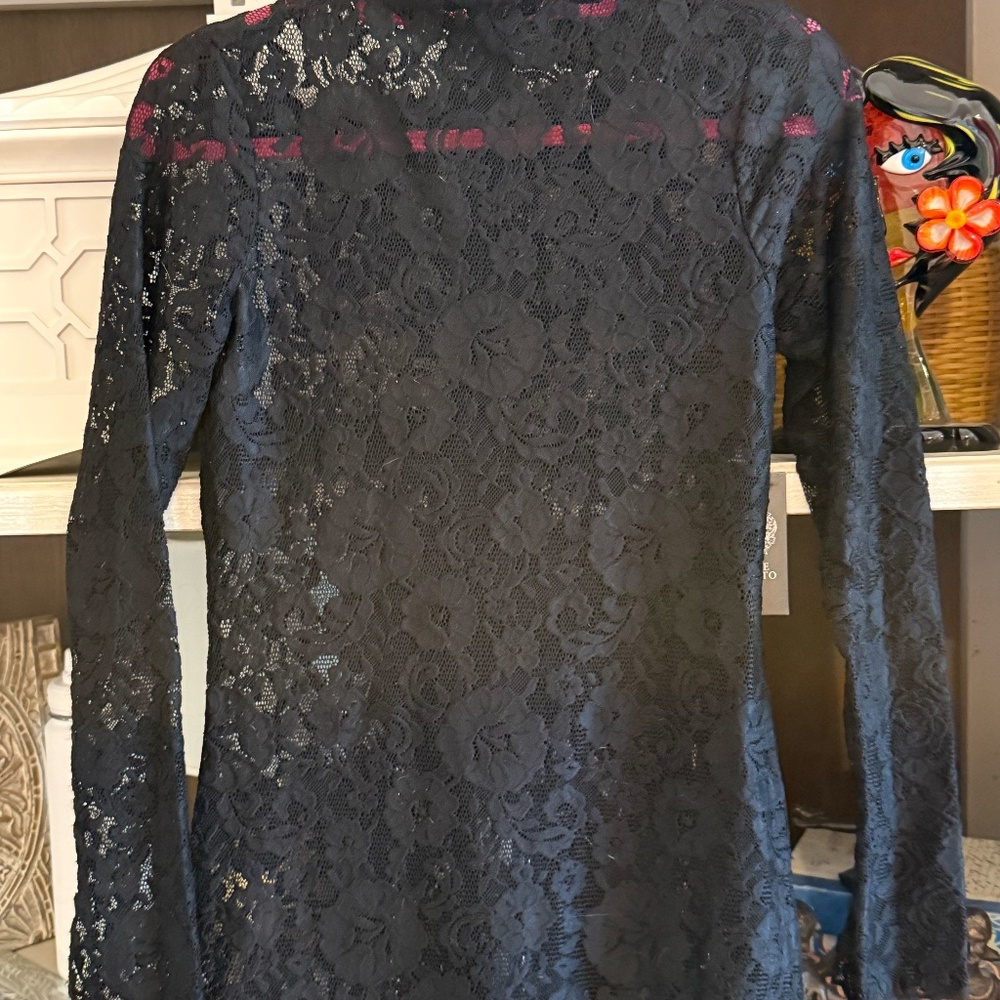 Vince Camuto XS black lace dress with slip nwt - Picture 4 of 5